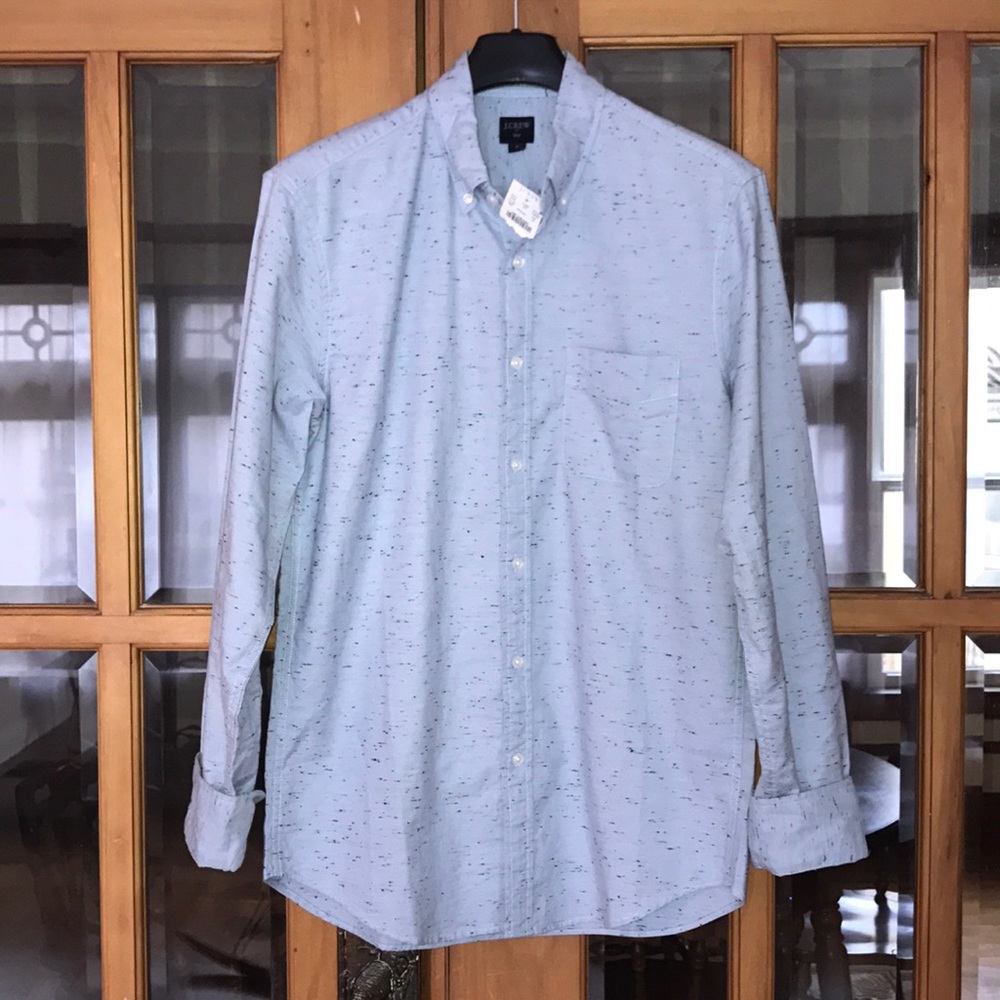 Men's J. Crew Marled Cotton Button-Up Shirt BNWT M